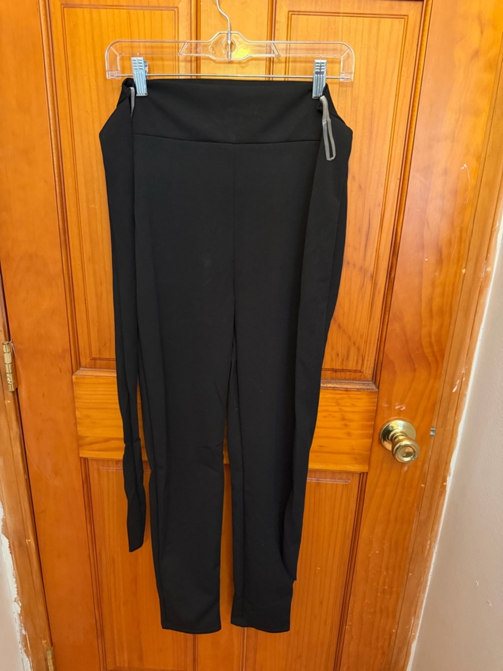 Windsor Black High-Rise Skinny Pants with Side Ties